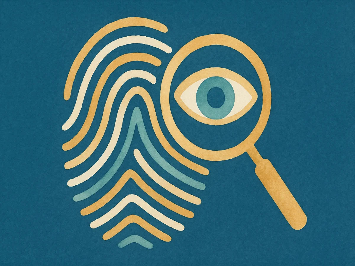 pastelowa_grafika_pokazująca_linie_papilarne_i_lupę_je_skanujące_nawiązuje_do_tematu_audytu_RODO